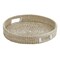 mDesign Seagrass Woven 18&#x22; Round Basket Serving Tray w/ Handles
